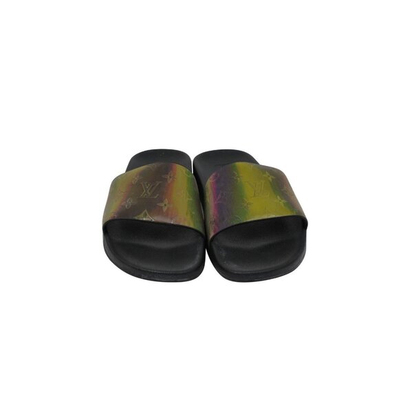 Louis Vuitton Men Prism Monogram Holographic Slides US12 UK11 Iridiscent Sandals - Picture 2 of 10